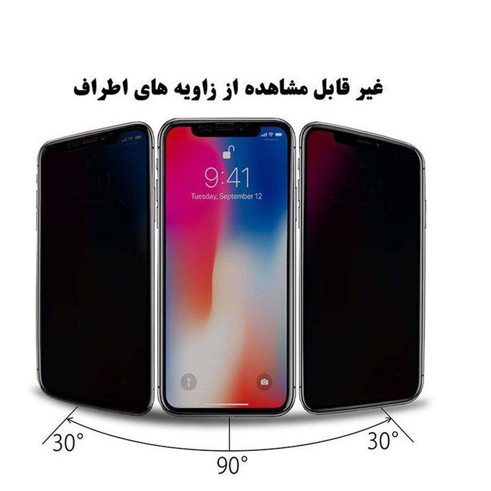 محافظ صفحه نمایش حریم شخصی گودزیلا مدل GGP مناسب برای گوشی موبایل اپل iPhone 12 Pro