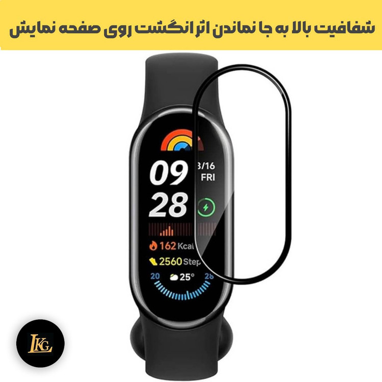 محافظ صفحه نمایش ال کا جی مدل PMMA مناسب برای ساعت هوشمند ردمی Smart Band Pro
