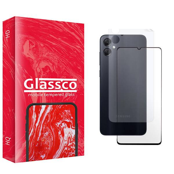 محافظ صفحه نمایش شیشه ای گلس کو مدل CGo1 مناسب برای گوشی موبایل سامسونگ Galaxy A05  به همراه محافظ پشت گوشی