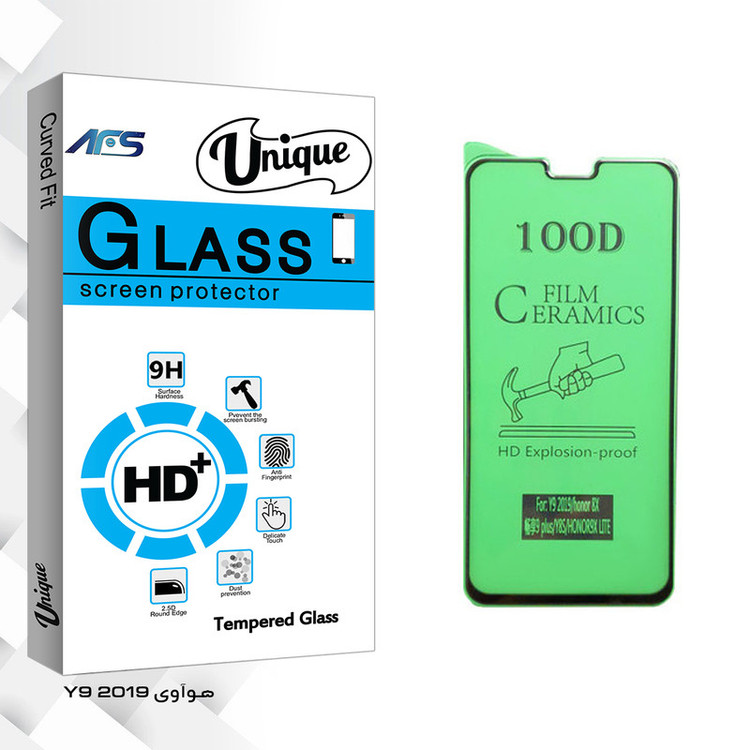 محافظ صفحه نمایش سرامیکی ای اف اس مدل Unique Glass مناسب برای گوشی موبایل هوآوی Y9 2019