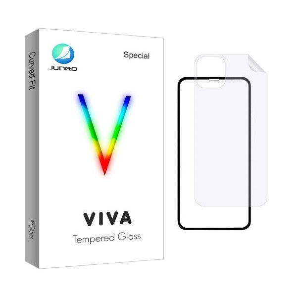 محافظ صفحه نمایش جانبو مدل 2FN مناسب برای گوشی موبایل اپل iPhone 13 به همراه محافظ پشت گوشی