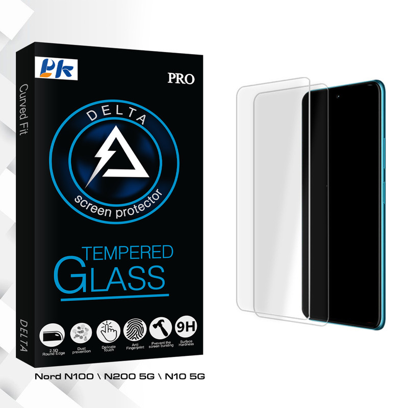 محافظ صفحه نمایش شیشه ای پی کی مدل Delta Glass MIX مناسب برای گوشی موبایل وان پلاس Nord N100 \ N200 5G \ N10 5G بسته دو عددی