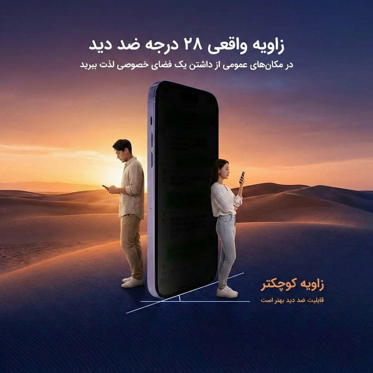 محافظ صفحه نمایش حریم شخصی ال کا جی مدل PRVMiT-LK مناسب برای گوشی موبایل اپل iPhone 13