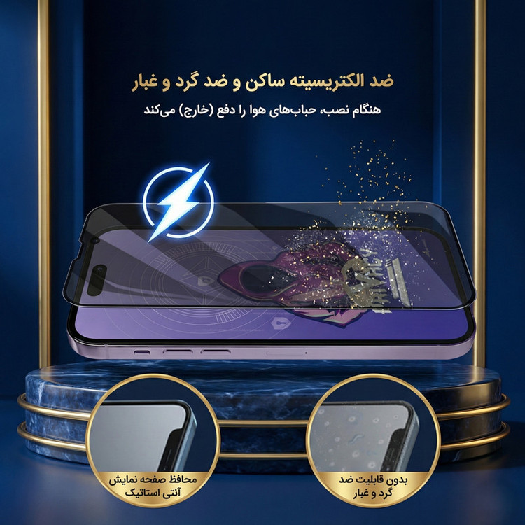 محافظ صفحه نمایش حریم شخصی ال کا جی مدل PRVMiT-LK مناسب برای گوشی موبایل اپل iPhone 13