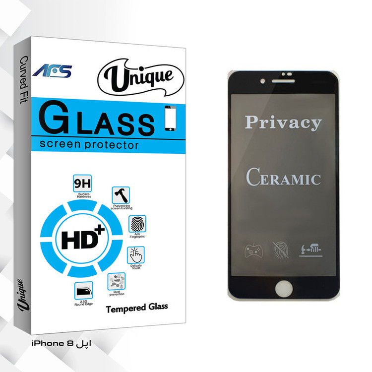 محافظ صفحه نمایش سرامیکی ای اف اس مدل Unique Glass مناسب برای گوشی موبایل اپل iPhone 8