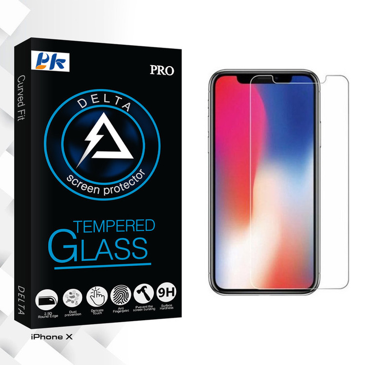 محافظ صفحه نمایش پی کی مدل Delta Glass مناسب برای گوشی موبایل اپل iPhone X