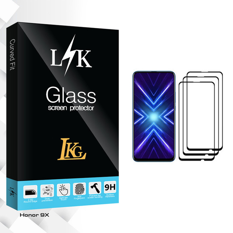 محافظ صفحه نمایش ال کا جی مدل LK Glass مناسب برای گوشی موبایل آنر 9X بسته سه عددی