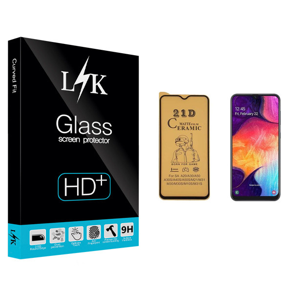 محافظ صفحه نمایش سرامیکی ال کی مدل +HD مناسب برای گوشی موبایل سامسونگ Galaxy A50