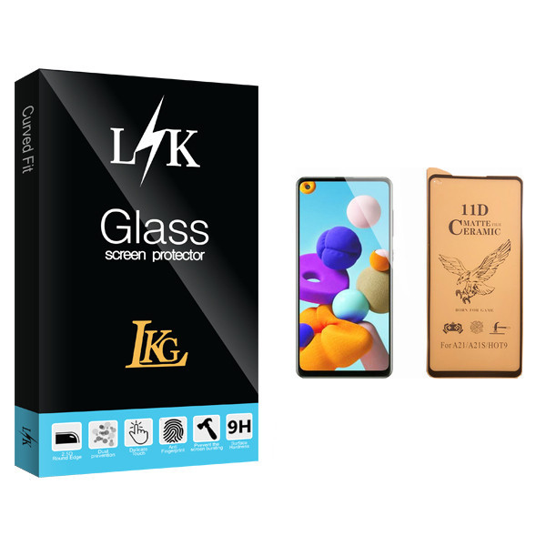 محافظ صفحه نمایش سرامیکی ال کا جی مدل LK Glass مناسب برای گوشی موبایل سامسونگ Galaxy A21s