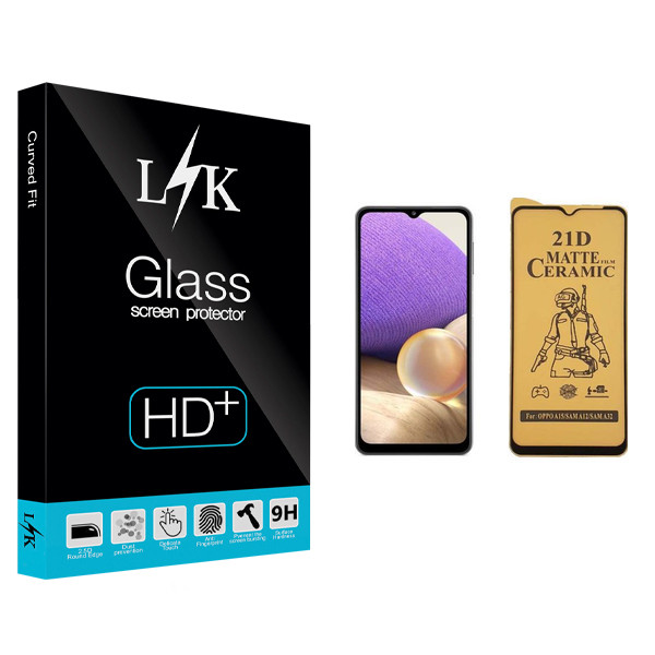 محافظ صفحه نمایش سرامیکی ال کی مدل Hard glass مناسب برای گوشی موبایل 	سامسونگ Galaxy A32