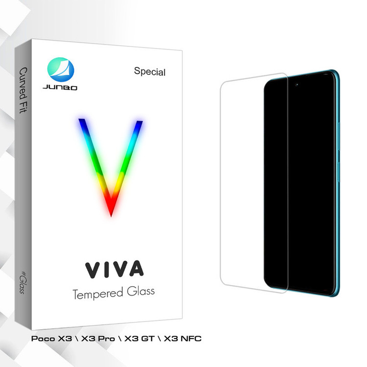 محافظ صفحه نمایش شیشه ای جانبو مدل Viva Glass MIX مناسب برای گوشی موبایل شیائومی Poco X3 \ X3 Pro \ X3 GT \ X3 NFC