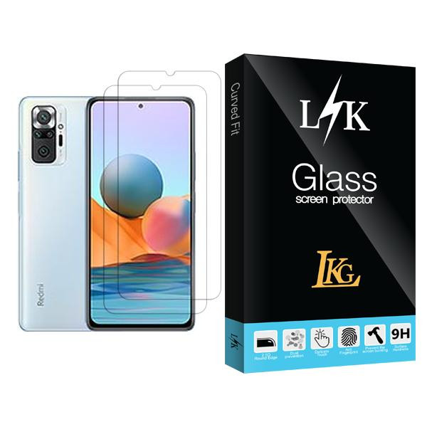 محافظ صفحه نمایش ال کا جی مدل LK Glass MIX002 مناسب برای گوشی موبایل شیائومی Redmi Note 10 Pro بسته دو عددی