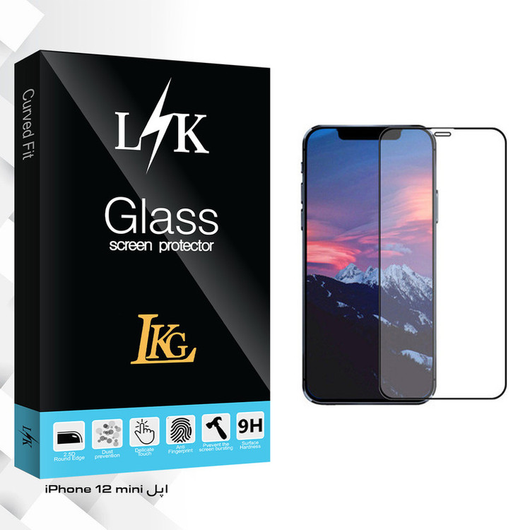 محافظ صفحه نمایش سرامیکی ال کا جی مدل LK Glass مناسب برای گوشی موبایل اپل iPhone 12 mini