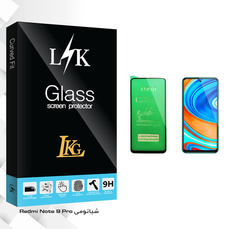 محافظ صفحه نمایش سرامیکی ال کا جی مدل LK Glass مناسب برای گوشی موبایل شیائومی Redmi Note 9 Pro