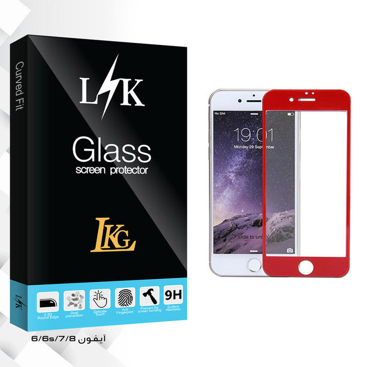 محافظ صفحه نمایش ال کا جی مدل LK Glass مناسب برای گوشی موبایل اپل iphone 6/7/8