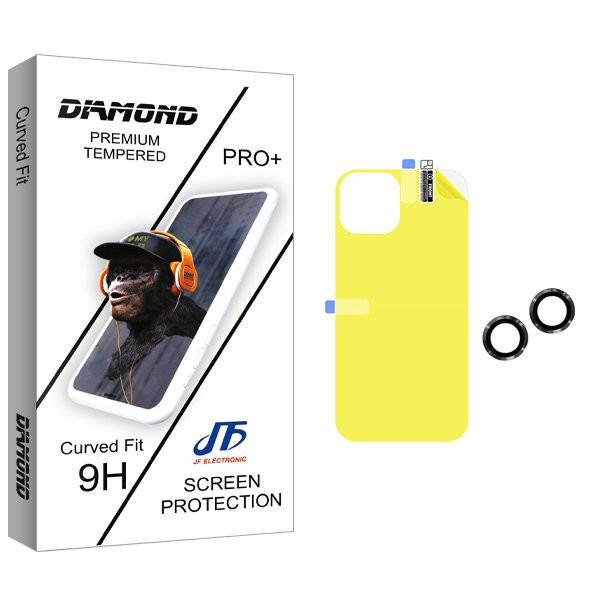 محافظ پشت گوشی جی اف مدل Diamond مناسب برای گوشی موبایل اپل iPhone 13  به همراه محافظ لنز گوشی