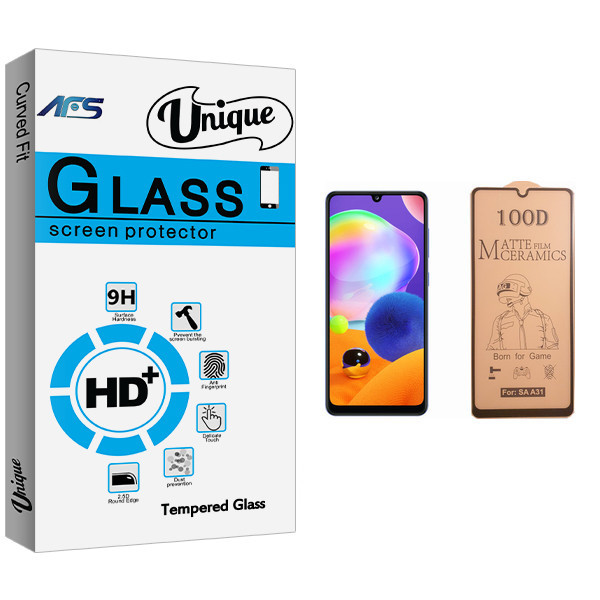 محافظ صفحه نمایش سرامیکی ای اف اس مدل Unique Glass مناسب برای گوشی موبایل سامسونگ Galaxy A31