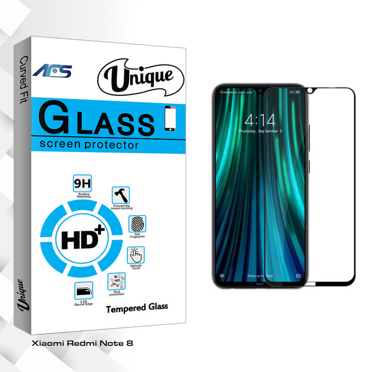 محافظ صفحه نمایش ای اف اس مدل Unique Glass مناسب برای گوشی موبایل شیائومی Redmi Note 8