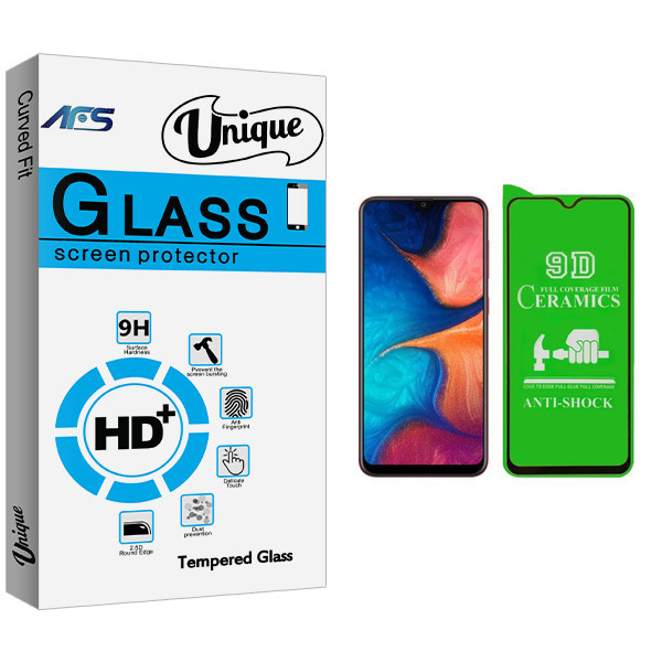 محافظ صفحه نمایش سرامیکی ای اف اس مدل Unique Glass مناسب برای گوشی موبایل سامسونگ Galaxy A20