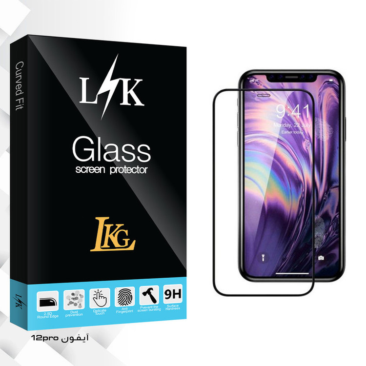 محافظ صفحه نمایش مات ال کا جی مدل LK Glass مناسب برای گوشی موبایل اپل iphone 12 pro
