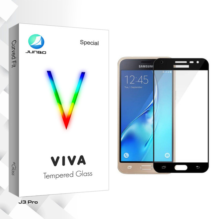 محافظ صفحه نمایش شیشه ای جانبو مدل Viva Glass مناسب برای گوشی موبایل سامسونگ galaxy J3 Pro