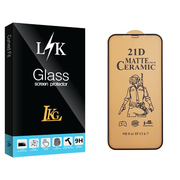محافظ صفحه نمایش سرامیکی ال کا جی مدل LK Glass مناسب برای گوشی موبایل اپل iPhone 12pro max