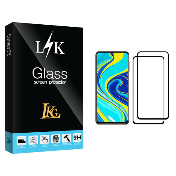 محافظ صفحه نمایش ال کا جی مدل LK Glass مناسب برای گوشی موبایل شیائومی Redmi Note 9S بسته دو عددی