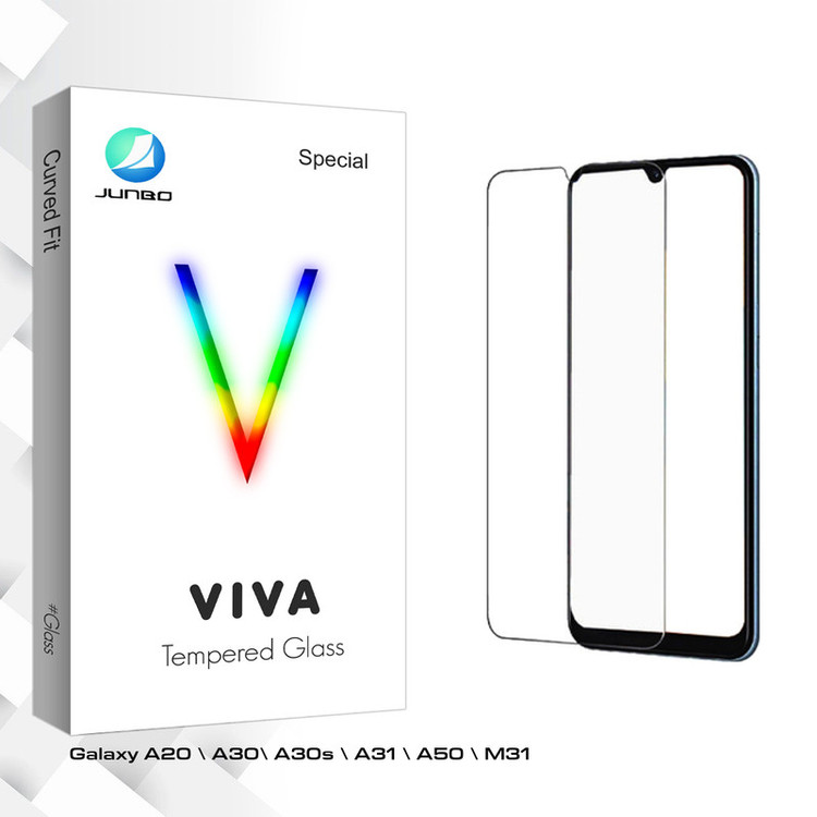 محافظ صفحه نمایش شیشه ای جانبو مدل Viva Glass مناسب برای گوشی موبایل سامسونگ Galaxy A20 \ A30\ A30s \ A31 \ A50 \ M31