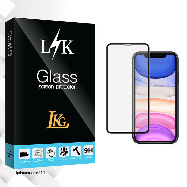 محافظ صفحه نمایش ال کا جی مدل LK Glass مناسب برای گوشی موبایل اپل iPhone xr