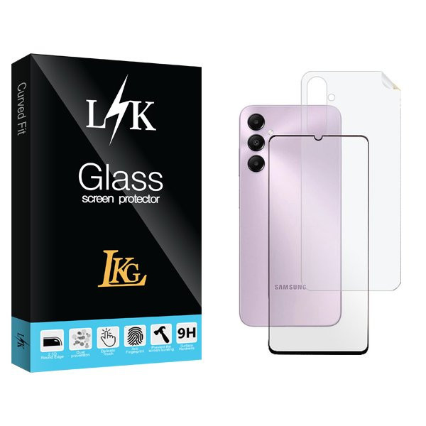 محافظ صفحه نمایش شیشه ای ال کا جی مدل LKK مناسب برای گوشی موبایل سامسونگ Galaxy A25 به همراه محافظ پشت گوشی