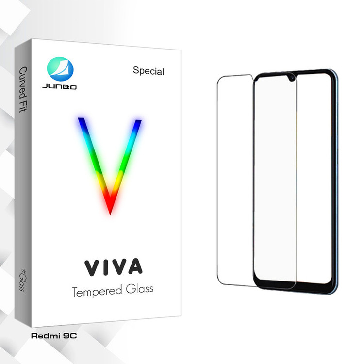 محافظ صفحه نمایش شیشه ای جانبو مدل Viva Glass مناسب برای گوشی موبایل شیائومی Redmi 9C