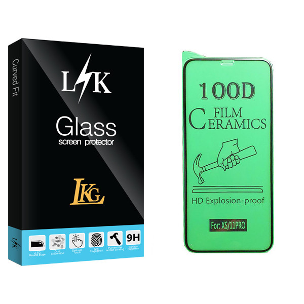 محافظ صفحه نمایش سرامیکی ال کا جی مدل LK Glass مناسب برای گوشی موبایل اپل iPhone X