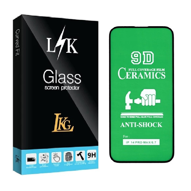 محافظ صفحه نمایش سرامیکی ال کا جی مدل LKK مناسب برای گوشی موبایل اپل iPhone 14 Pro Max