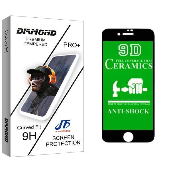 محافظ صفحه نمایش جی اف مدل Diamond glass مناسب برای گوشی موبایل اپل iphone 6/6s plus