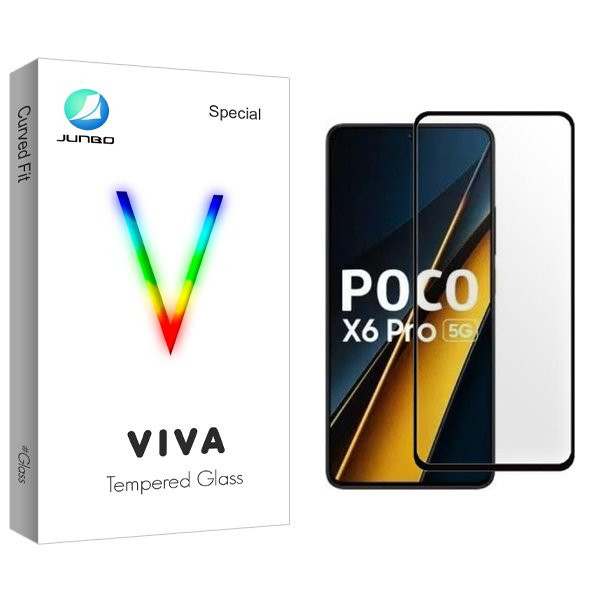 محافظ صفحه نمایش شیشه ای جانبو مدل Viva مناسب برای گوشی موبایل شیائومی Poco X6 Pro
