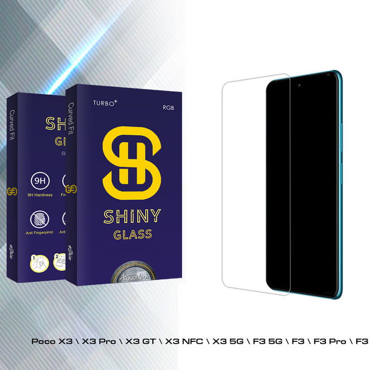 محافظ صفحه نمایش شیشه ای آتوچبو مدل Shiny Glass MIX مناسب برای گوشی موبایل شیائومی Poco X3 \ X3 Pro \ X3 GT \ X3 NFC \ X3 5G \ F3 5G \ F3 \ F3 Pro \ F3 NFC \ X4 5G \ X4 NFC