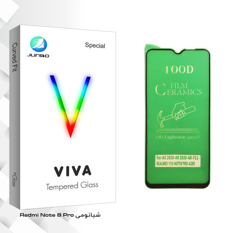 محافظ صفحه نمایش سرامیکی جانبو مدل Viva Glass مناسب برای گوشی موبایل شیائومی Redmi Note 8 Pro