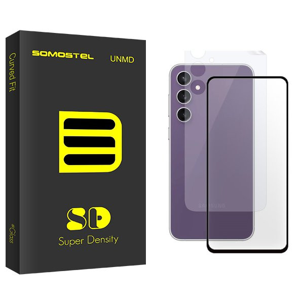 محافظ صفحه نمایش شیشه ای سوماستل مدل SD مناسب برای گوشی موبایل سامسونگ Galaxy S23 FE  به همراه محافظ پشت گوشی