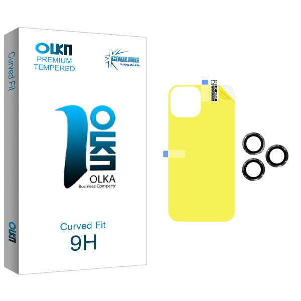 محافظ پشت گوشی کولینگ مدل Olka مناسب برای گوشی موبایل اپل iPhone 12 Pro Max به همراه محافظ لنز گوشی