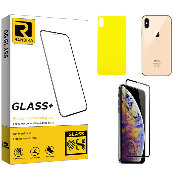 محافظ صفحه نمایش  راندیکا مدل Rika  مناسب برای گوشی موبایل اپل iPhone Xs max  به همراه محافظ پشت گوشی