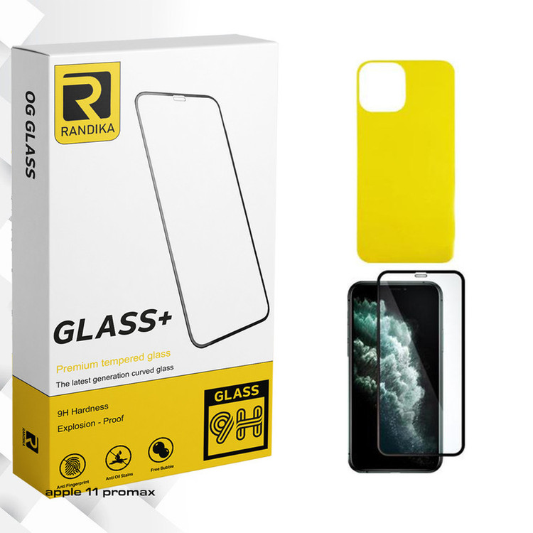 محافظ صفحه نمایش راندیکا مدل Randika مناسب برای گوشی موبایل اپل iPhone 11 promax به همراه محافظ پشت گوشی
