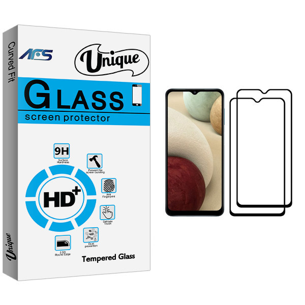 محافظ صفحه نمایش ای اف اس مدل Unique Glass مناسب برای گوشی موبایل سامسونگ Galaxy A12 بسته دو عددی