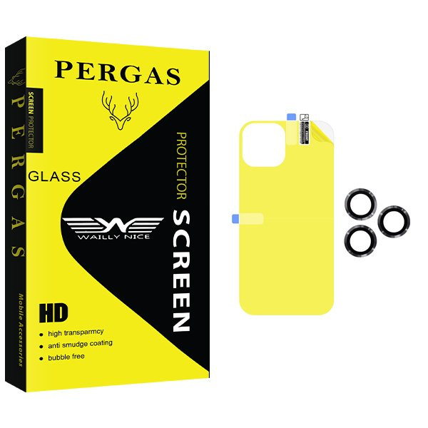 محافظ پشت گوشی وایلی نایس مدل Pergas مناسب برای گوشی موبایل اپل iPhone 14 Pro Max  به همراه محافظ لنز گوشی