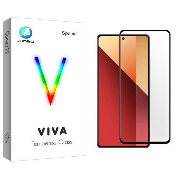 محافظ صفحه نمایش شیشه ای جانبو مدل Viva FullGlue مناسب برای گوشی موبایل شیائومی Redmi Note 13 4G