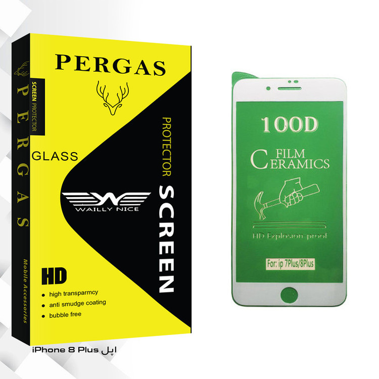 محافظ صفحه نمایش سرامیکی وایلی نایس مدل Pergas Glass مناسب برای گوشی موبایل اپل iPhone 8 Plus