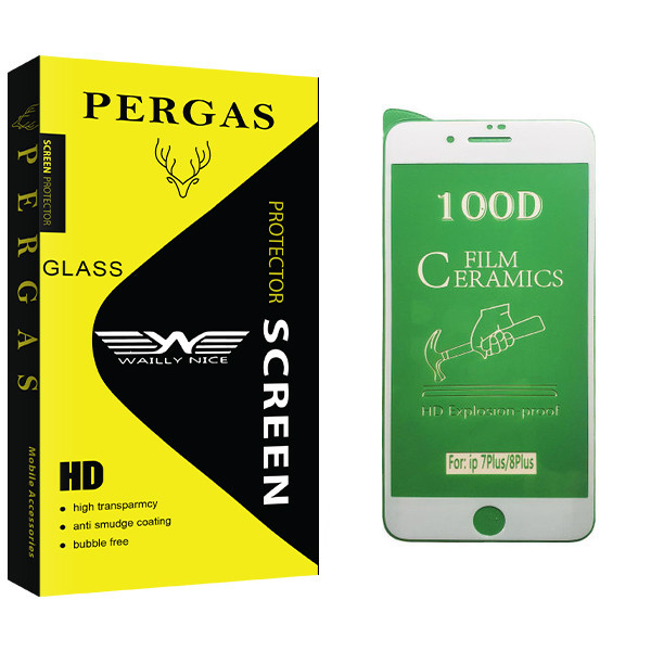 محافظ صفحه نمایش سرامیکی وایلی نایس مدل Pergas Glass مناسب برای گوشی موبایل اپل iPhone 8 Plus
