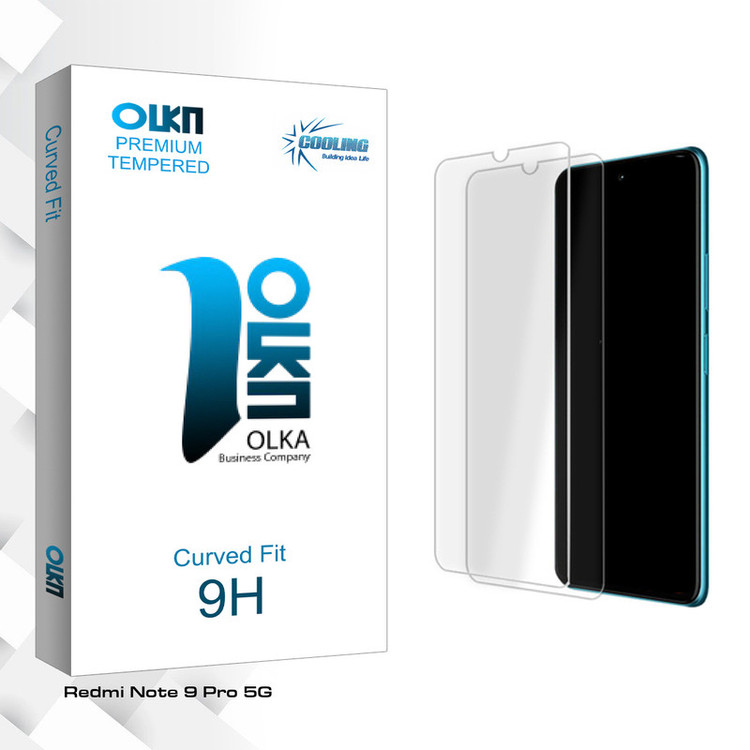 محافظ صفحه نمایش کولینگ مدل Olka Glass MIX01 مناسب برای گوشی موبایل شیائومی Redmi Note 9 Pro 5G بسته دو عددی