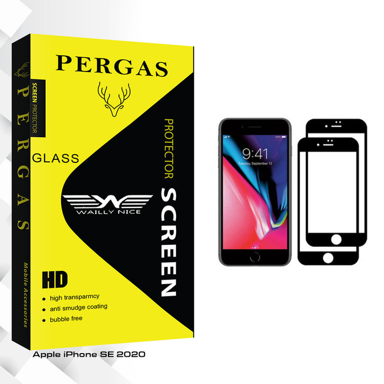 محافظ صفحه نمایش وایلی نایس مدل Pergas Glass مناسب برای گوشی موبایل اپل iPhone SE 2020 بسته 2 عددی