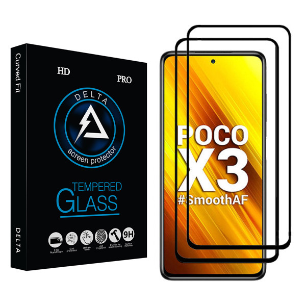 محافظ صفحه نمایش سرامیکی دلتا مدل PRO مناسب برای گوشی موبایل شیائومی Poco X3 NFC بسته دو عددی