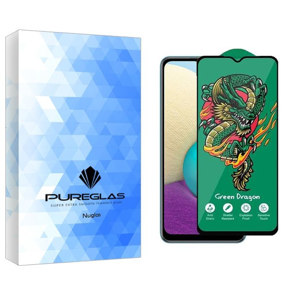 محافظ صفحه نمایش پیور گلس مدل NueGlas Green_Dragon مناسب برای گوشی موبایل سامسونگ Galaxy A02